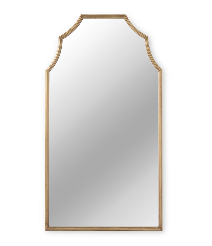 43.25" Ribbed Gold Metal Framed Mirror