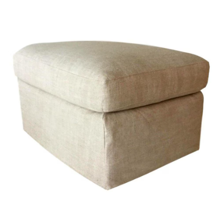 Beige ottoman on a white background