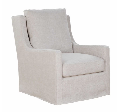 Beige armchair on a white background