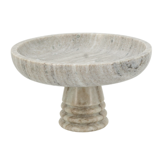 Neutral Marble Pedestal Bowl
