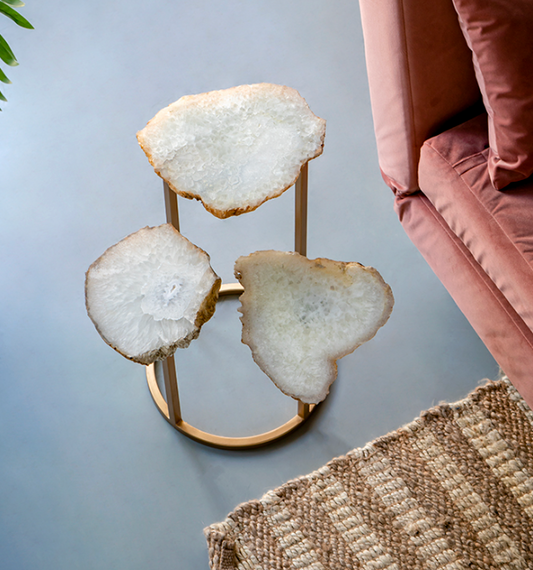 Agate and Gold Side Table