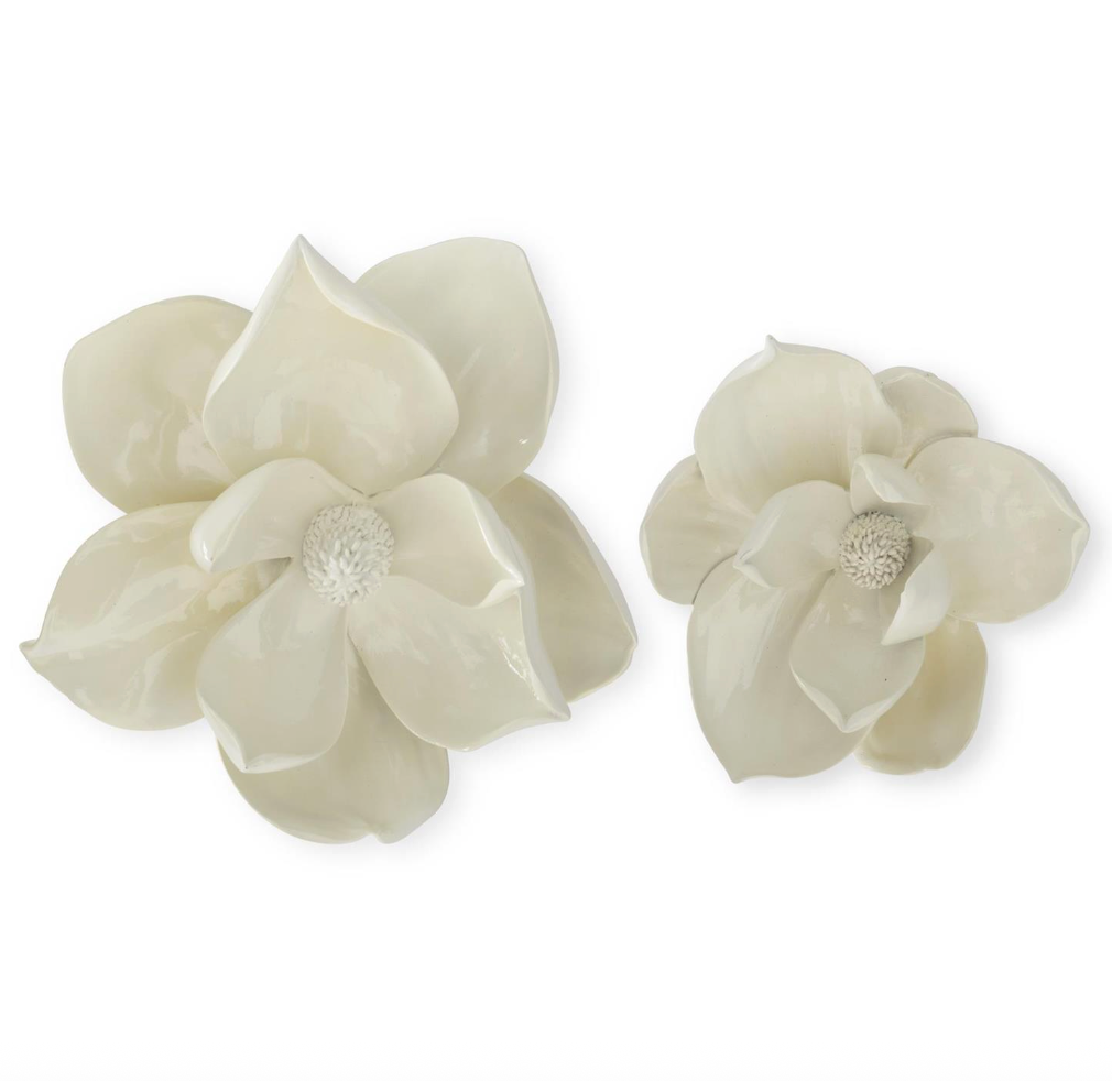 White Resin Magnolia Blooms (Various Sizes)