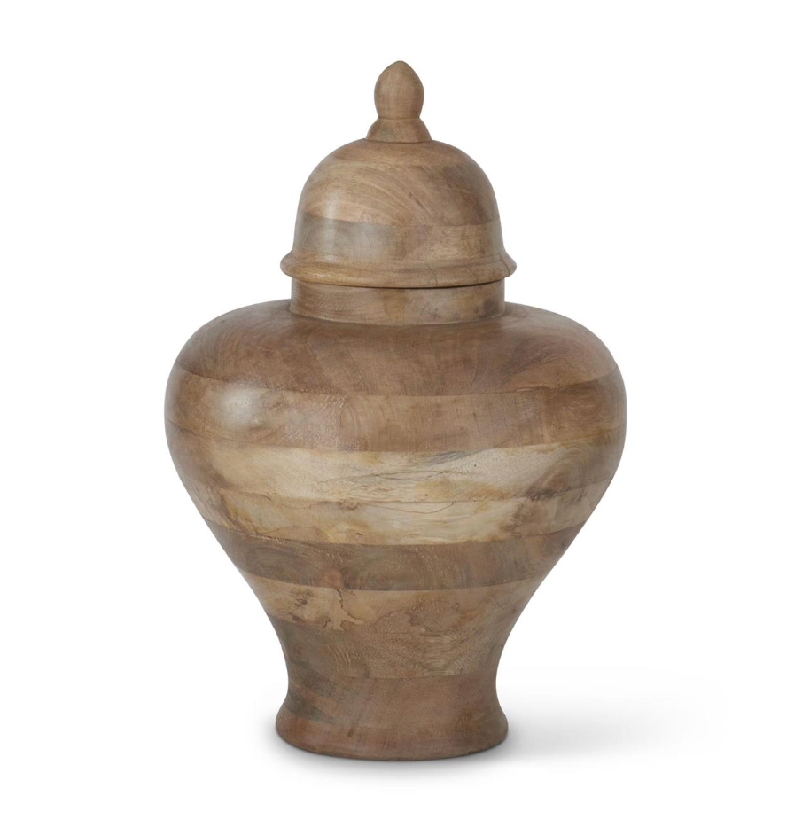19.5" Mango Wood Lidded Container
