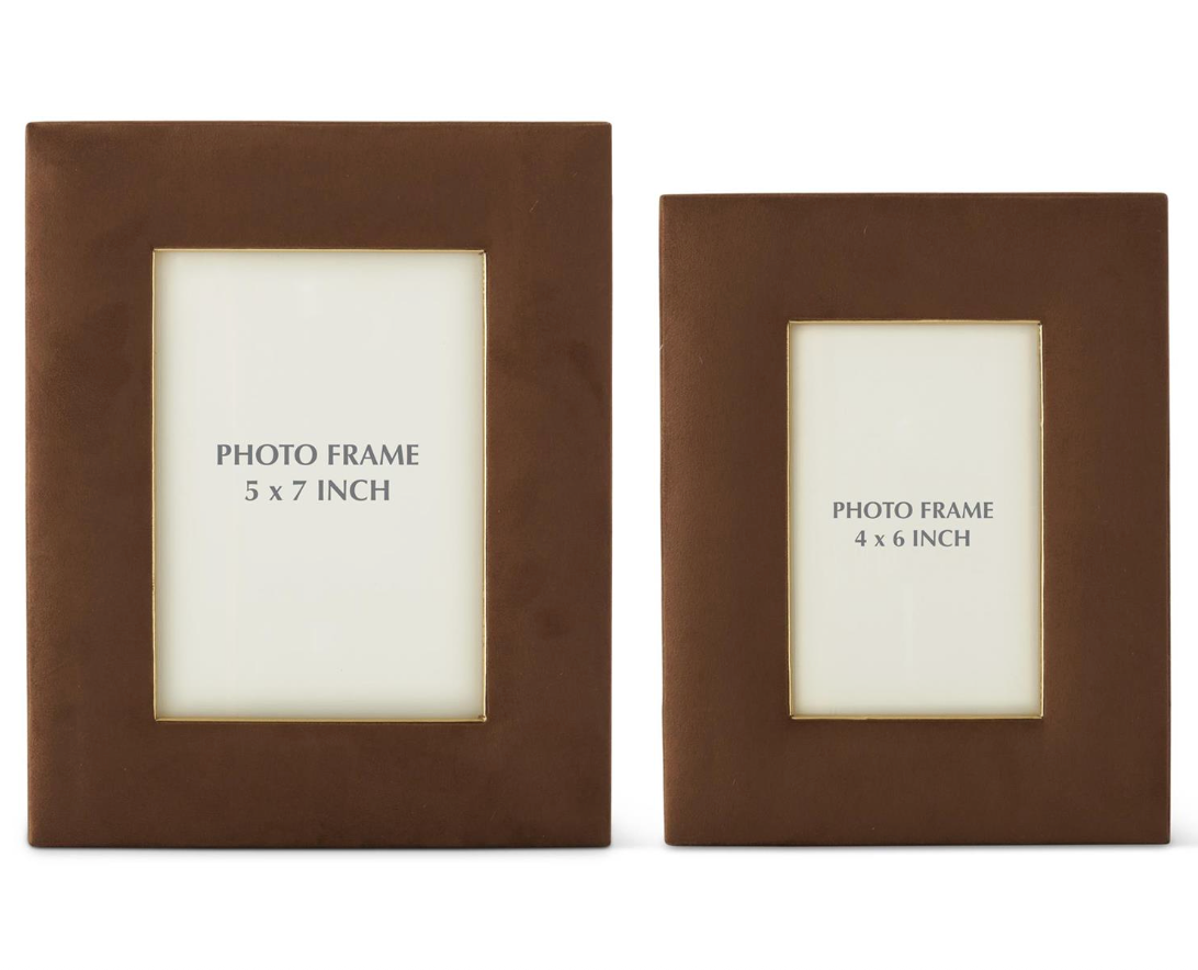 Tan Suede Photo Frame (Various Sizes)