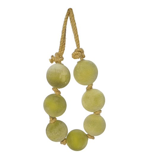 Frosted Green Bead Garland