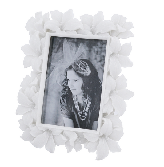 White Lily Photo Frame