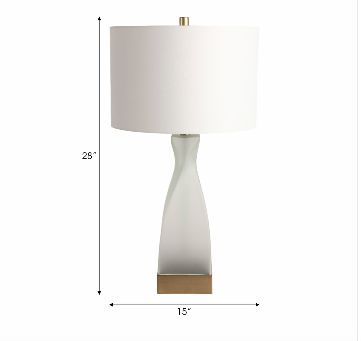 Jasper White Glass Table Lamp