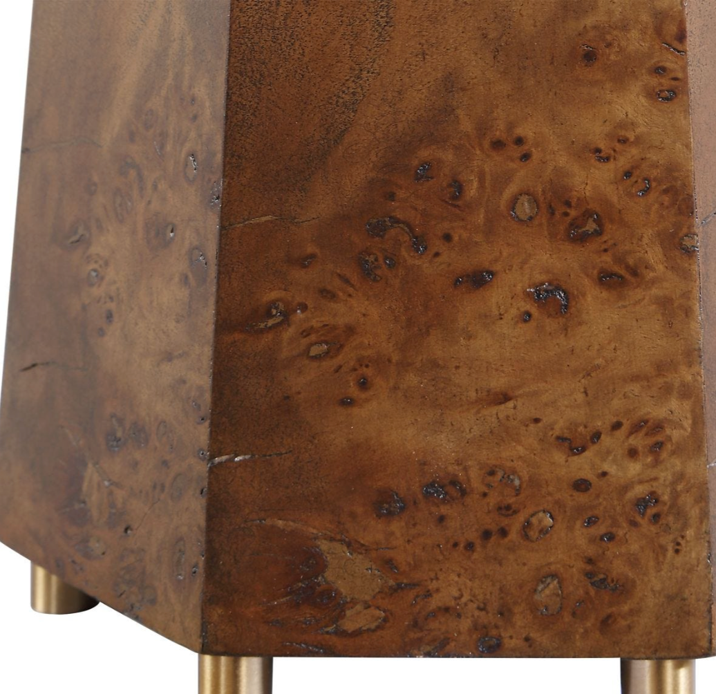 McCaffrey Burl Wood Table Lamp