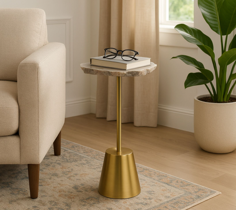Gaston Gold Accent Table (Various Sizes)