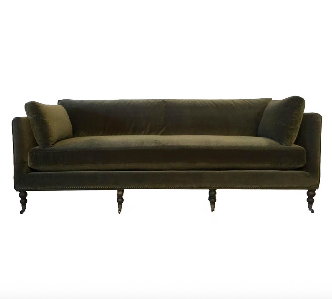 Andrienne Sofa, Vintage Velvet Olive