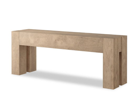 Abaso Console Table, Whitewash Oak