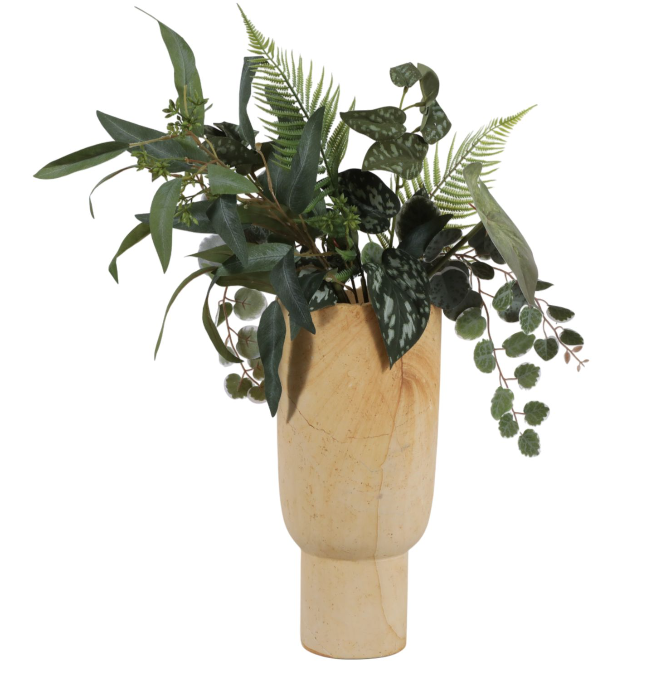 14" Sandstone Carved Vase