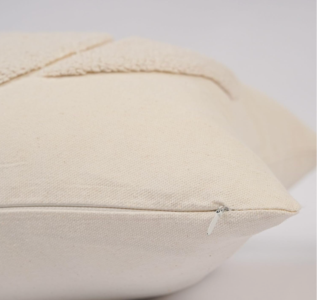 Beige Pumpkin Pillow, Beige w/ Brown