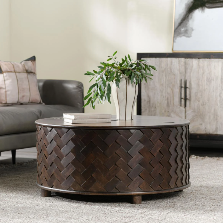 Shira Mango Wood 40" Storage Coffee Table