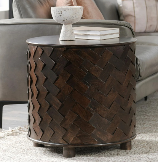 Shira Mango Wood 24" Side Table