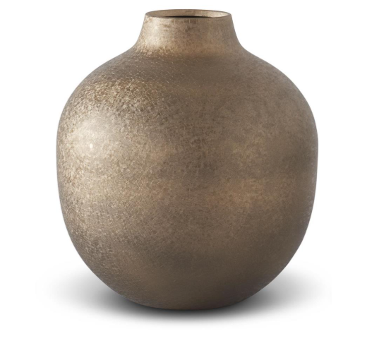 Crackled Brown Metal Vase (Various Sizes)
