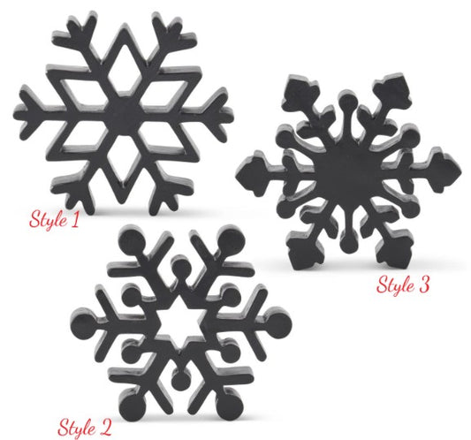 Black Resin Snowflake (Various Styles)