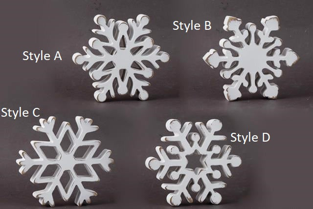 Antique White Resin Snowflake (Various Styles)