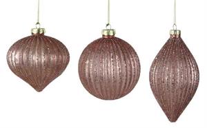 Antique Rose Glass Ornament (Various Styles)