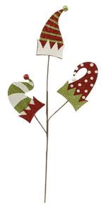 29" Glitter Elf Hat Pick