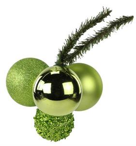 Sequin Glitter Ball Cluster, Lime Green
