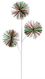 30" Starburst Spray, Red/White/Emerald Green