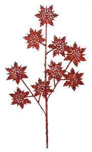 26" Snowflake Spray, Red