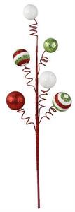 23" Glitter Ball Curl Spray, Red/White/Lime