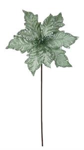 22" Velvet Poinsettia Stem, Green