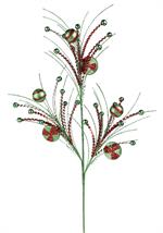 32" Berry Ball Grass Spray, Red/Lime Green
