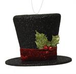Glitter/Velvet Snowman Hat Ornament