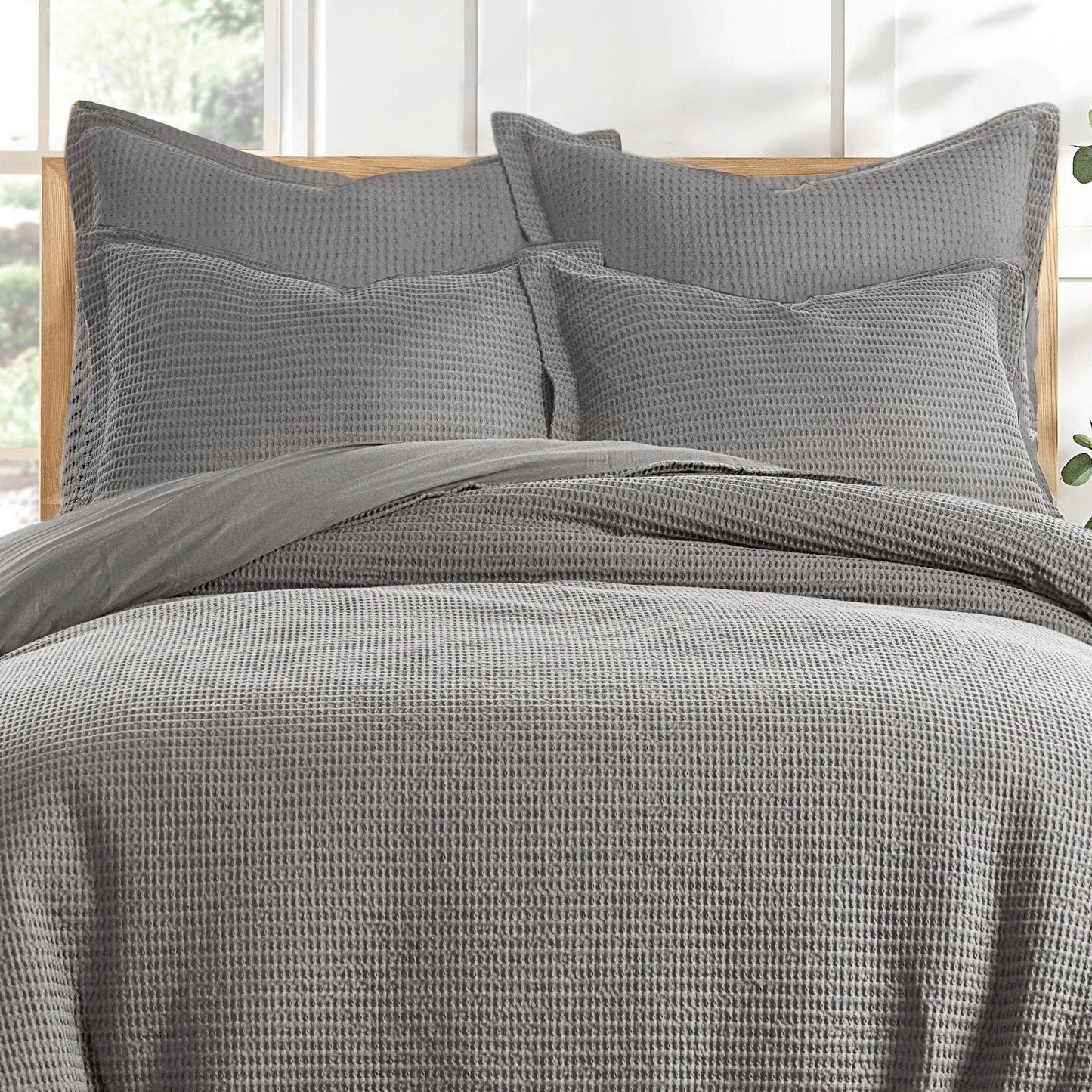 Cream Cloud Waffle Euro Sham (Set of 2)
