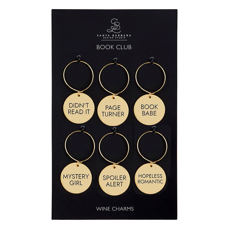 Book Club Wine Charm Set