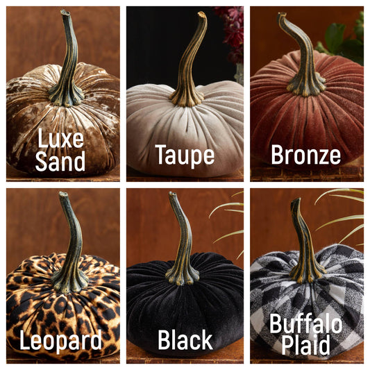 Handmade Small Velvet Pumpkins