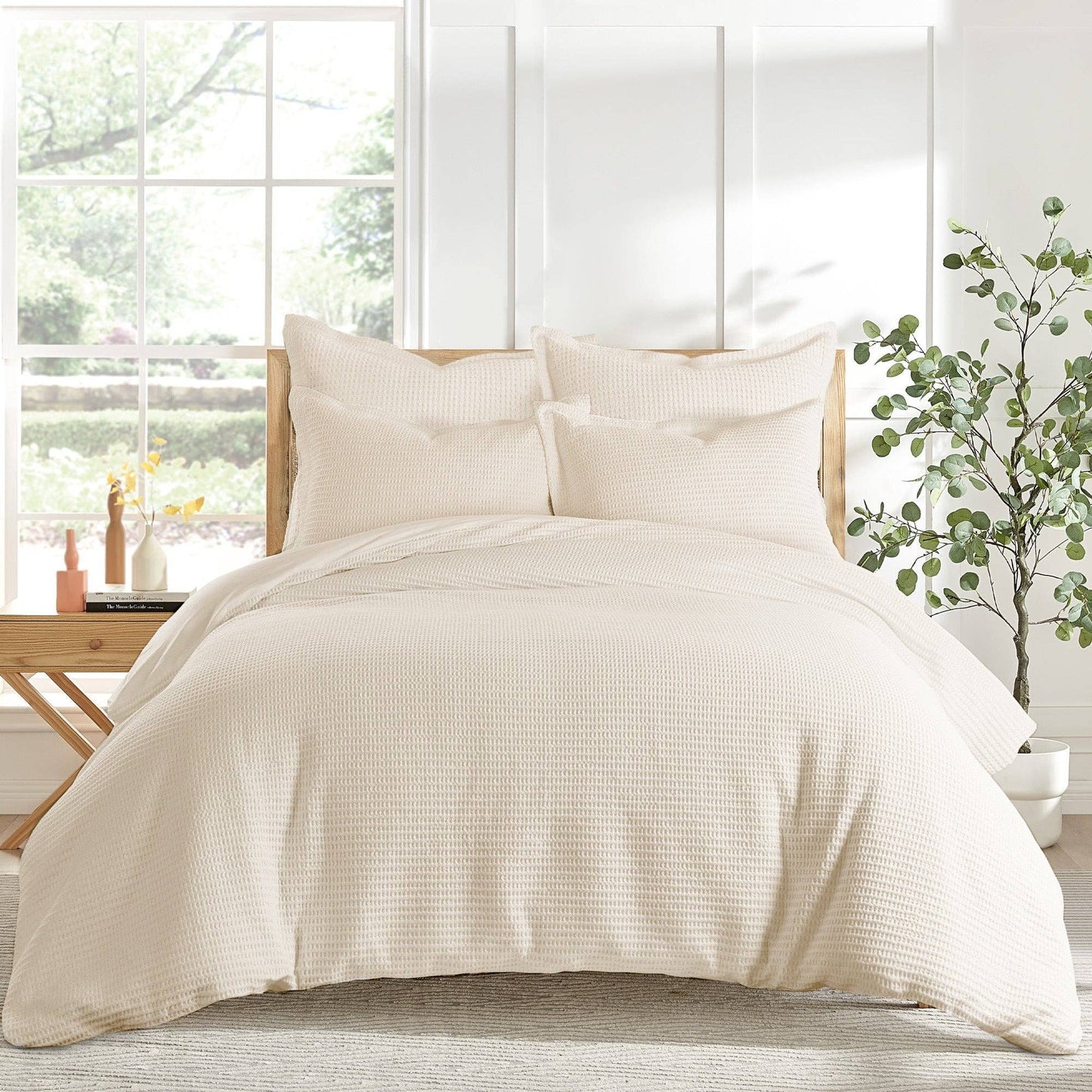 Cream Cloud Waffle Euro Sham (Set of 2)