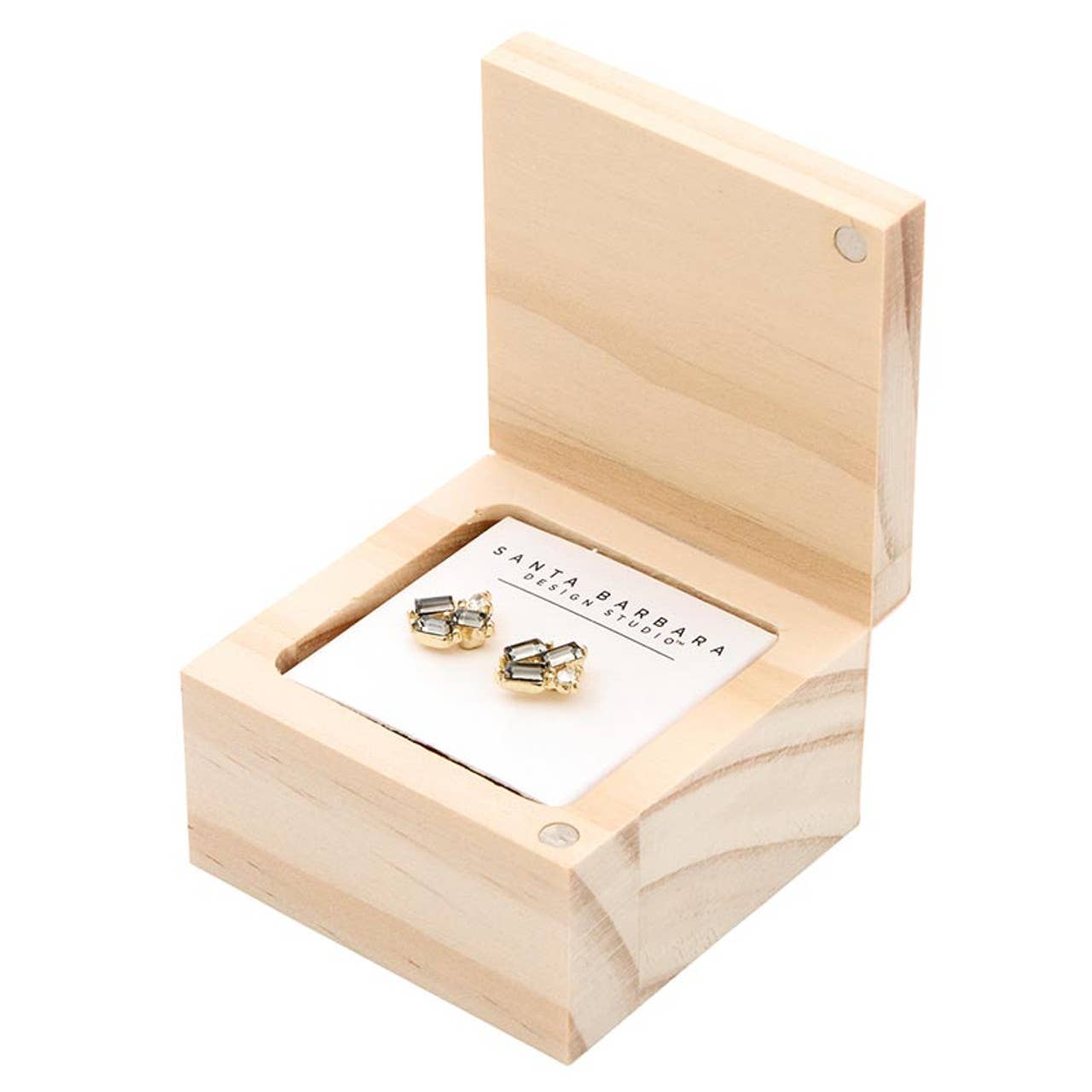 Green Stone + Crystal Treasure Box Earrings, You Are My Favorite