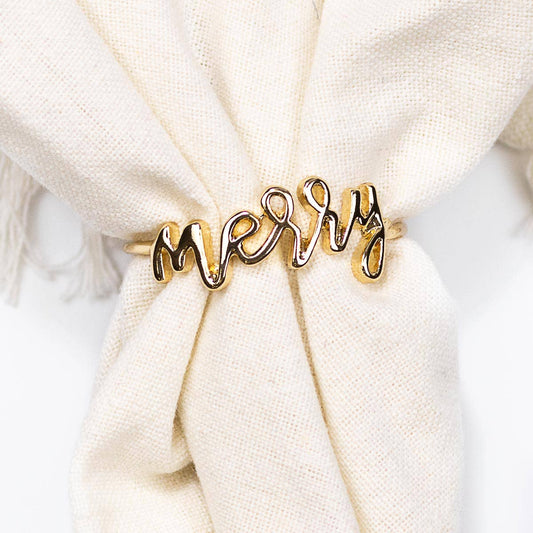 Gold Merry Napkin Ring