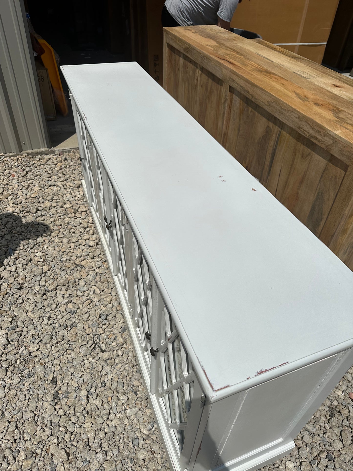 Tom X Glass Console (White)