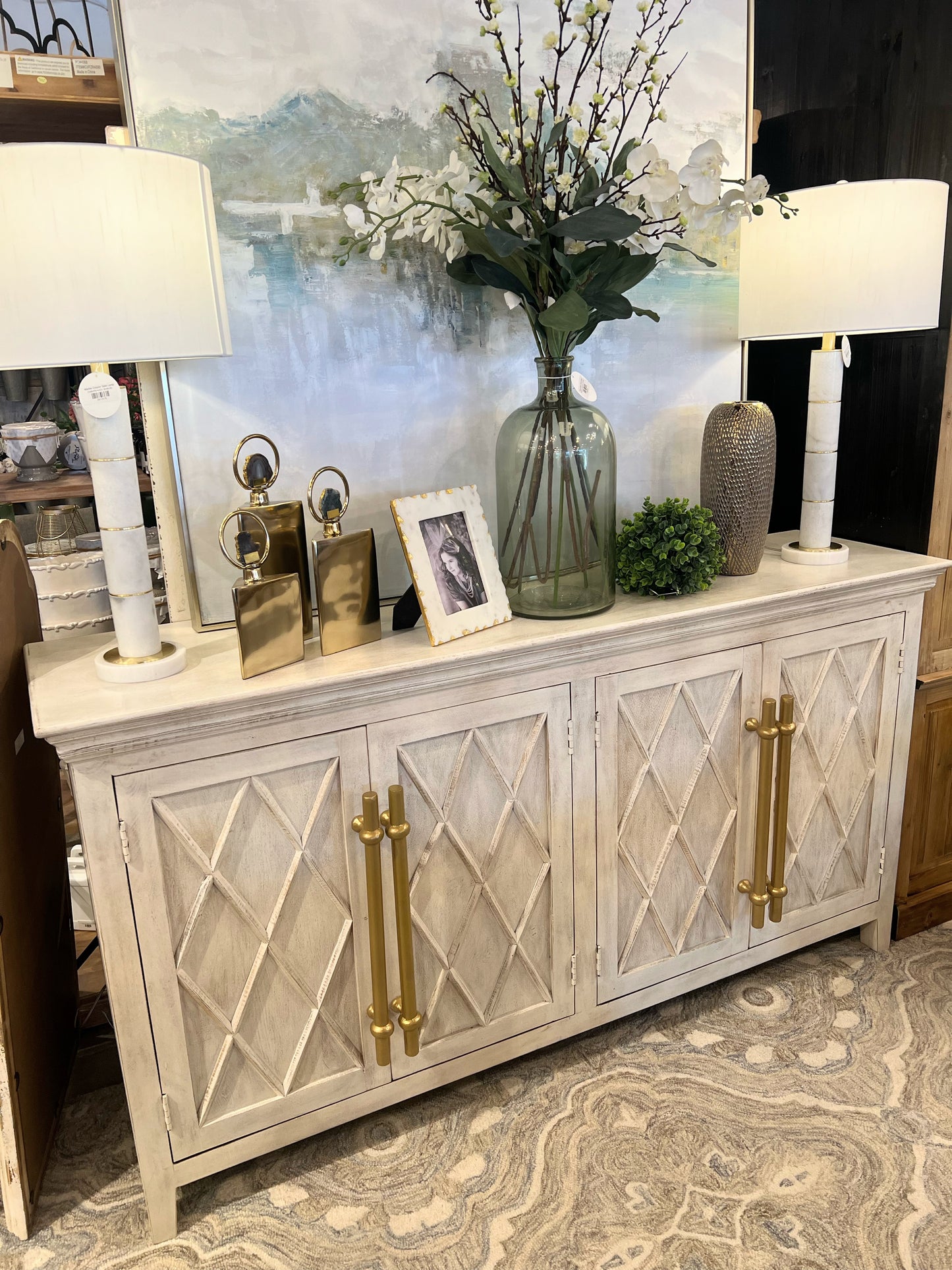 Leah White X Pattern Sideboard