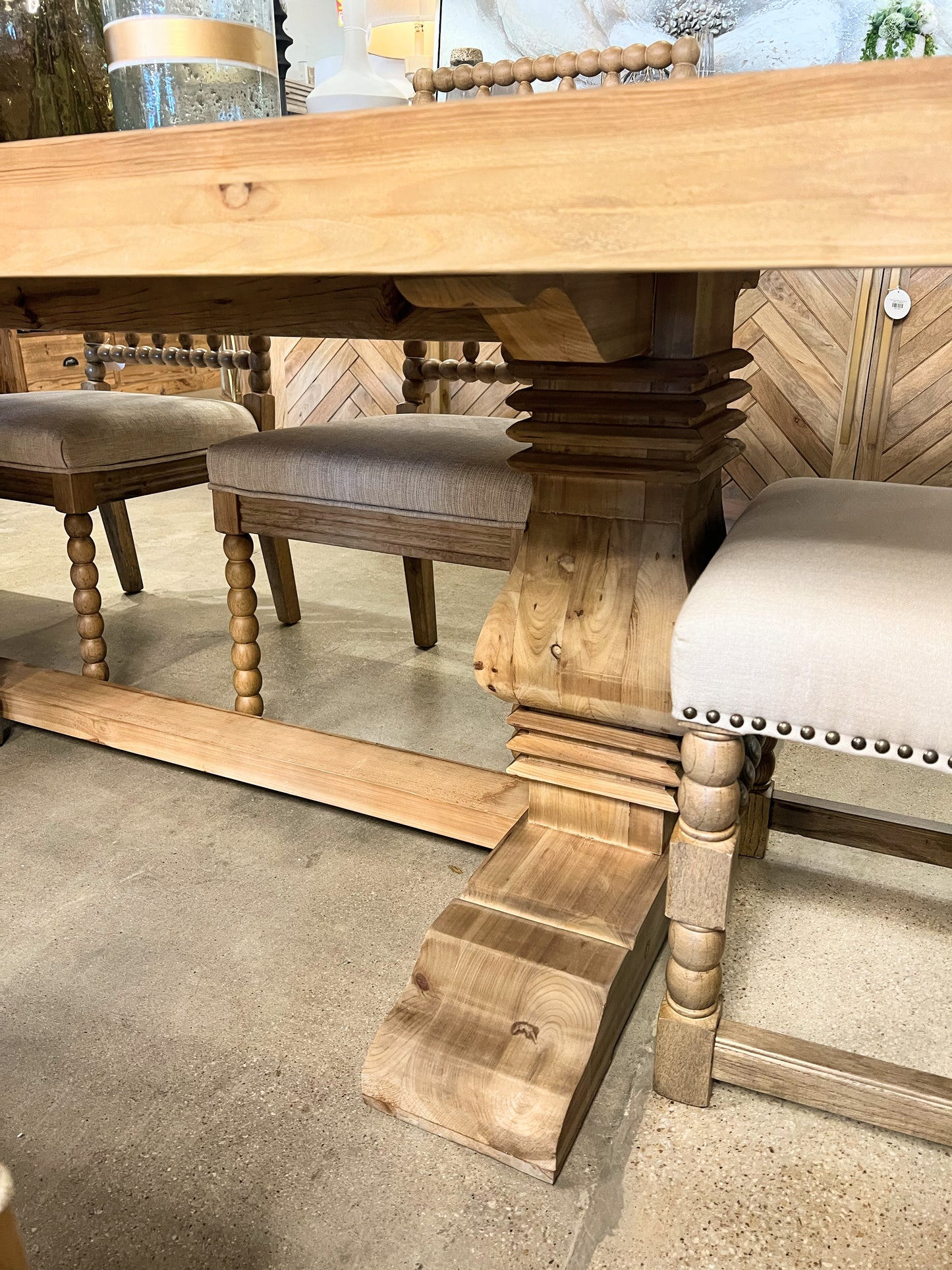 Elliot 8' Solid Elm Dining Table (Natural)