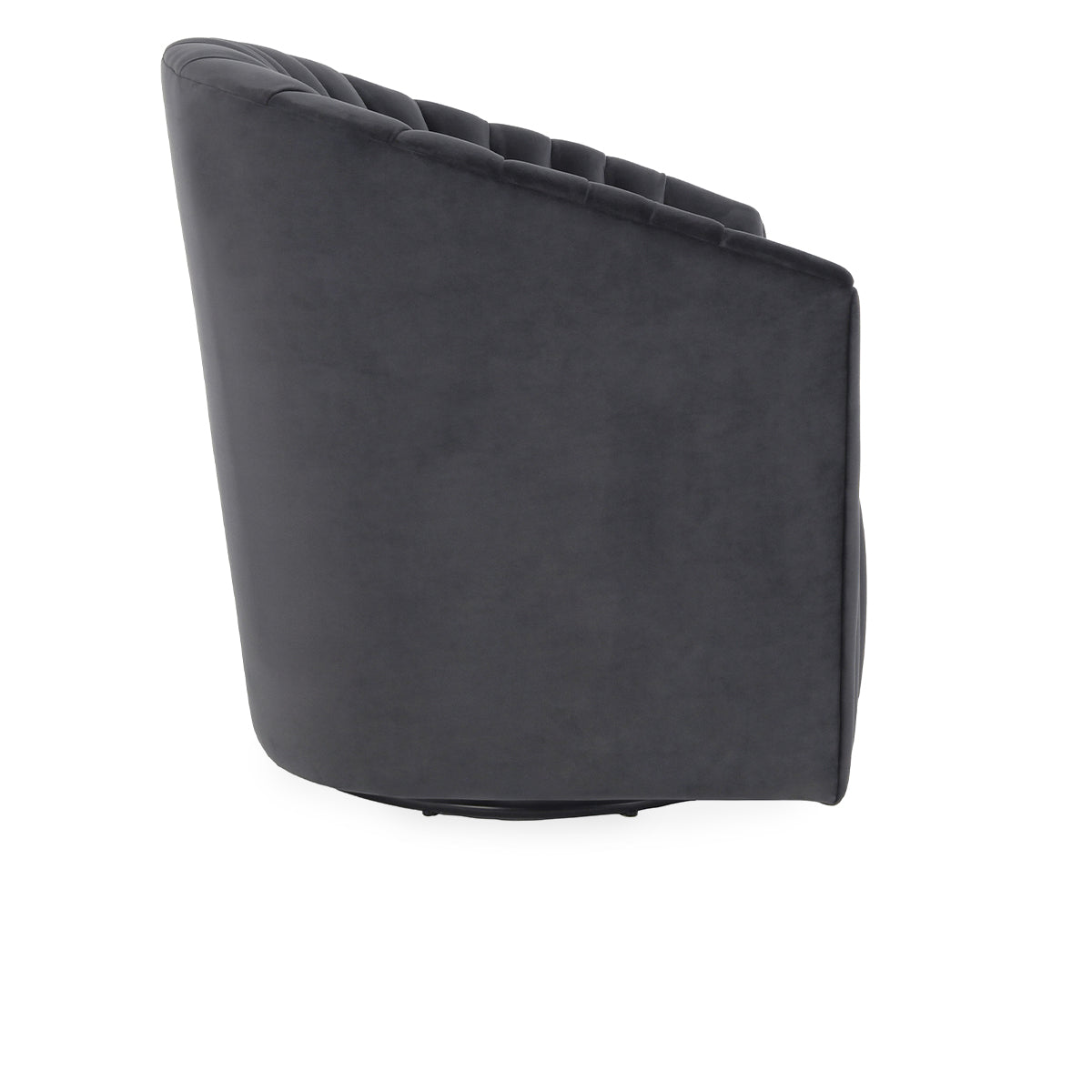Adriane Swivel Accent Chair, Dark Gray