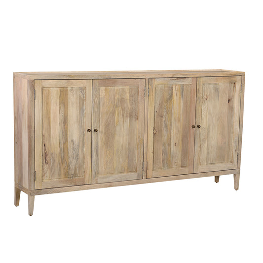 72" Charlotte Mango Wood Sideboard, Light Brown