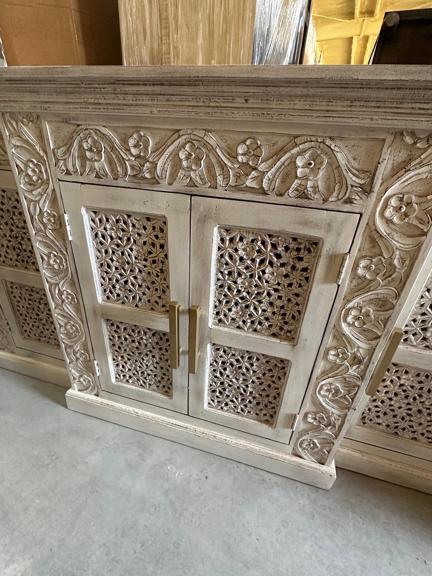 Allie Carved Breakfront Sideboard