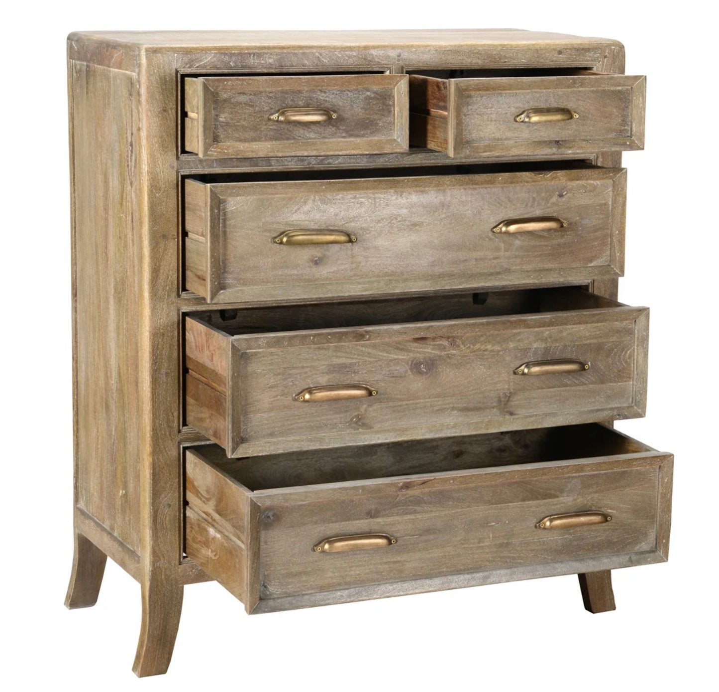 Francesca 5 Drawer Dresser, Vintage Taupe