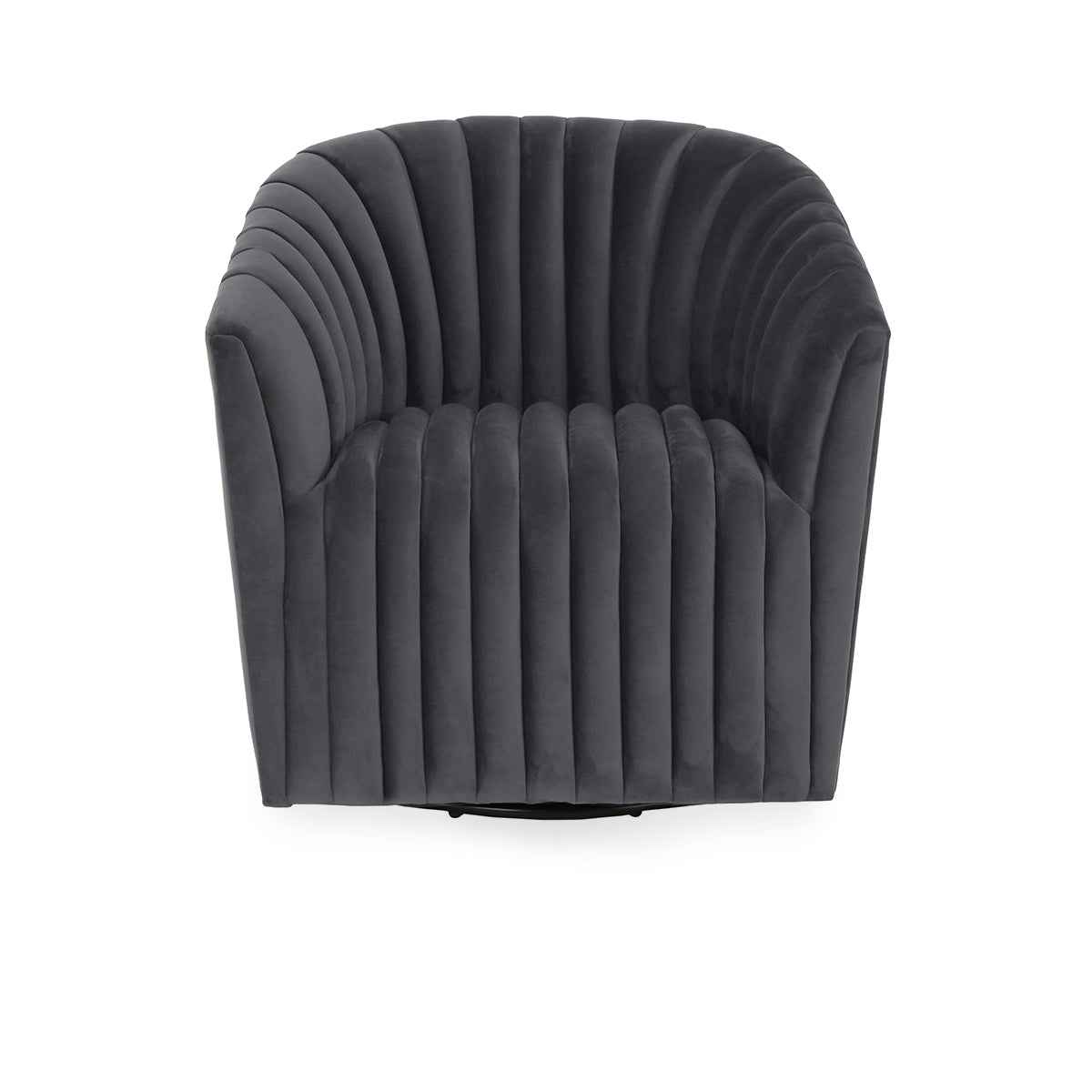 Adriane Swivel Accent Chair, Dark Gray