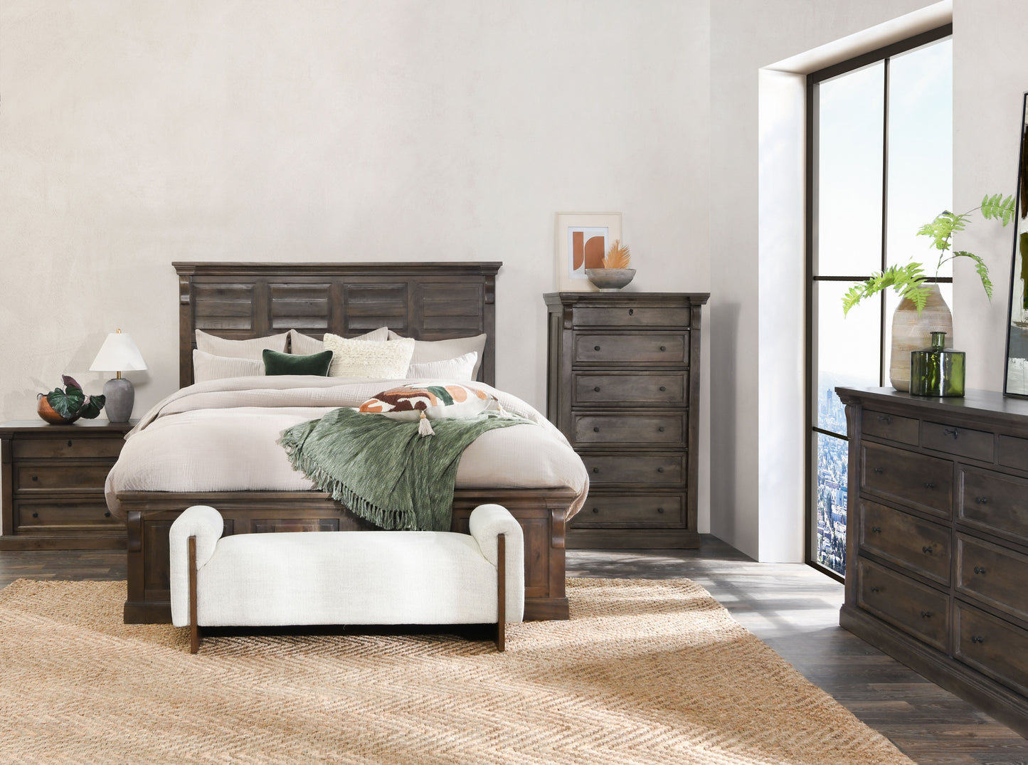 Adelaide Solid Wood King Bed, Cocoa