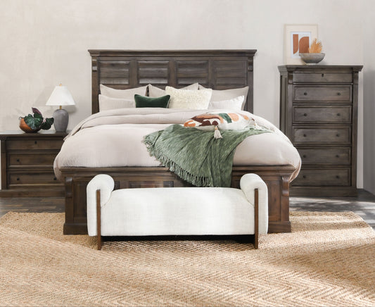 Adelaide Solid Wood King Bed, Cocoa
