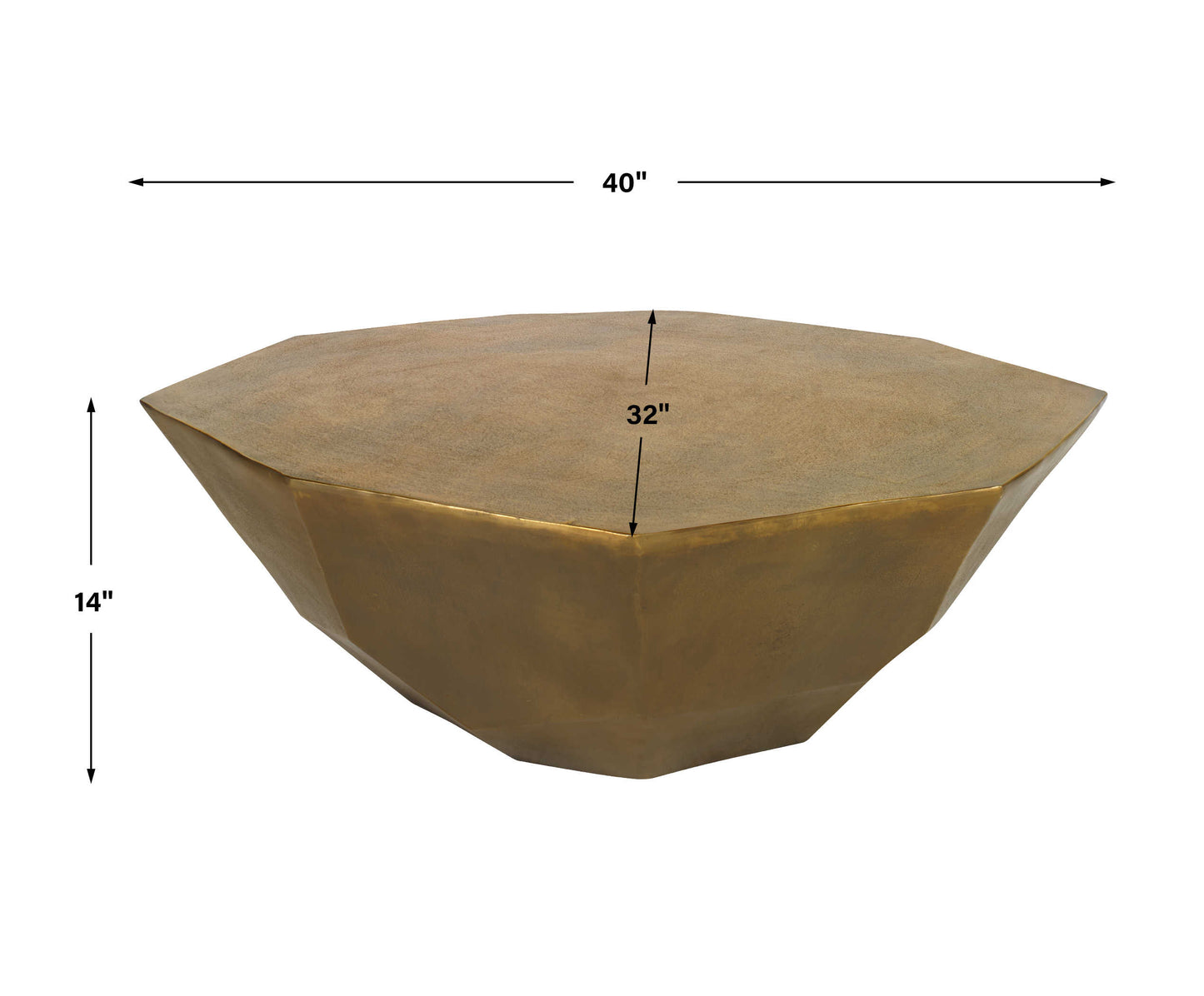 Catherine Coffee Table, Brass