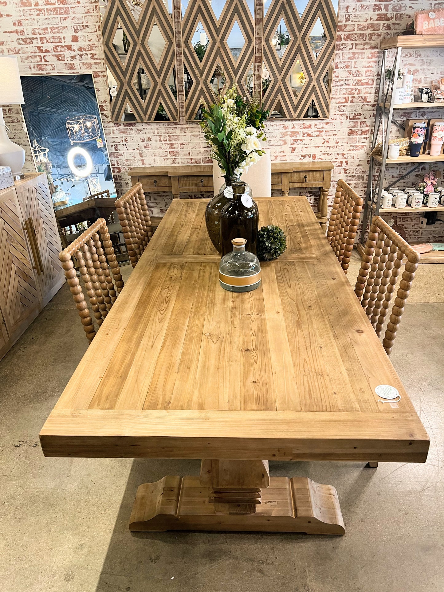 Elliot 8' Solid Elm Dining Table (Natural)