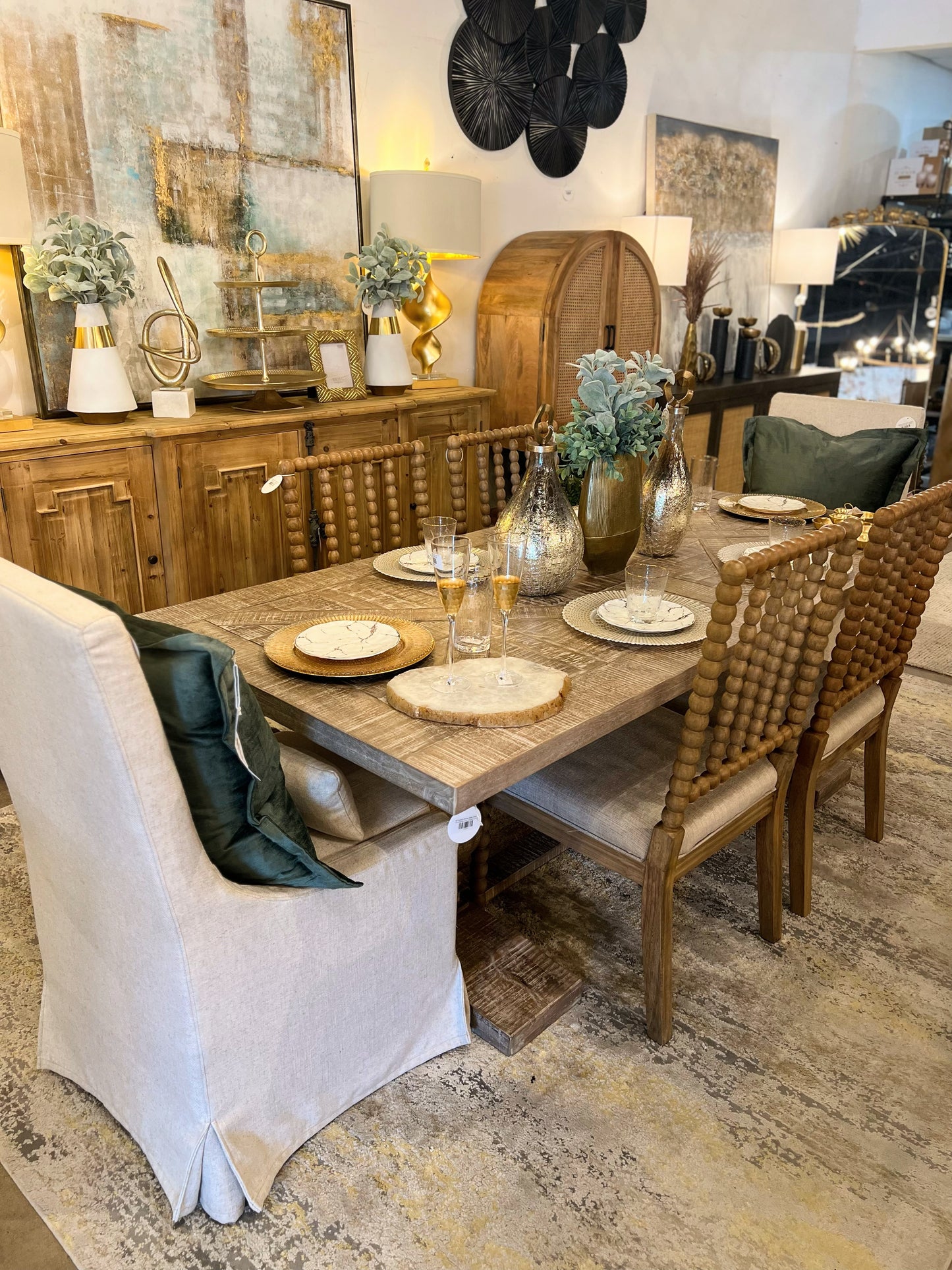 83" Auburn Dining Table, Natural